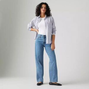 Levi's Baggy Dad Jeans sz 28 medium wash retro utility casual barrel minimalist